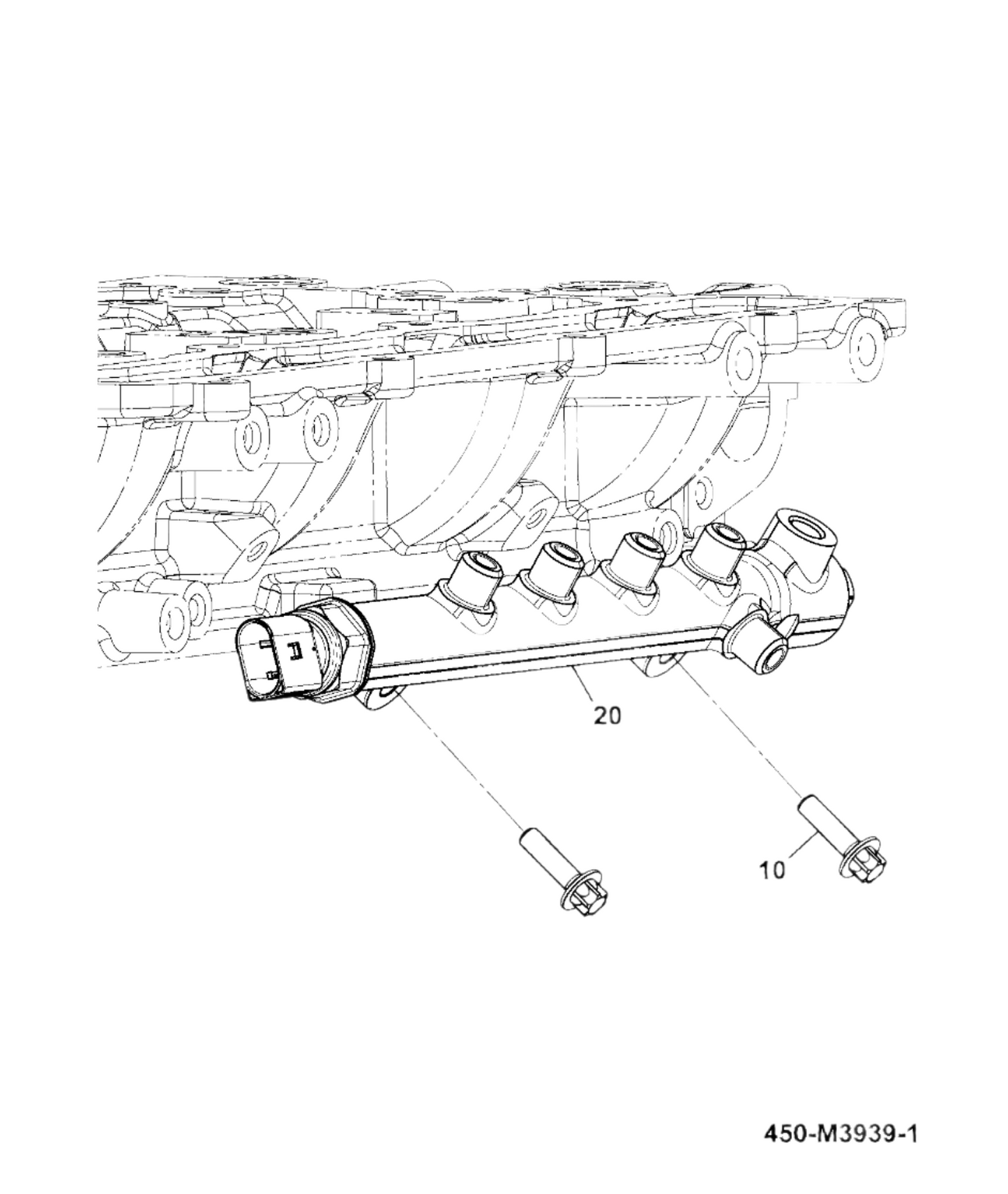 JCB Delphi Engine Fuel Rail 320/A6548-Track Road (New Other)